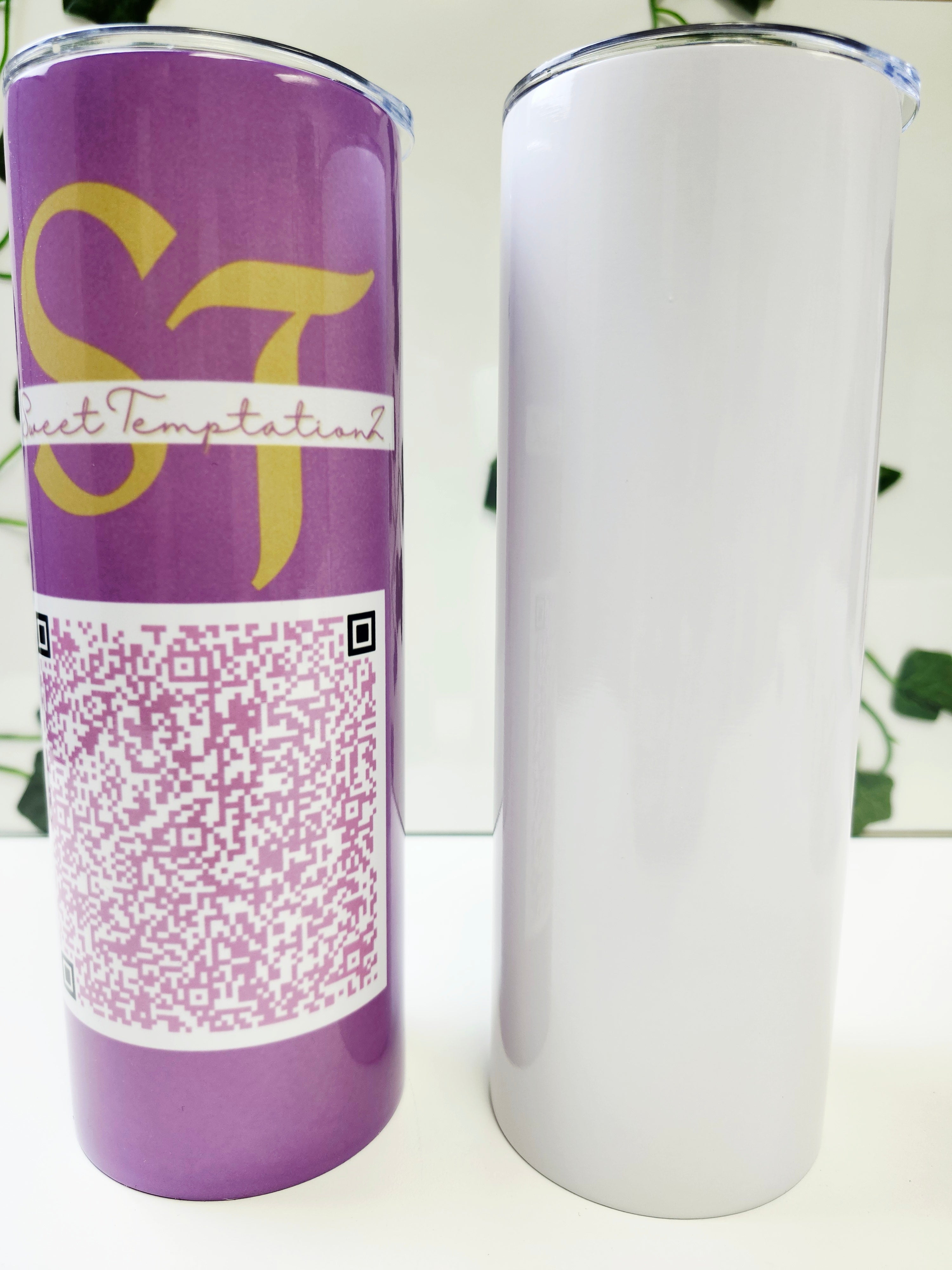 20 oz tumbler that can be customized with sublimation by Jennnayyy's.  An example is in the picture.