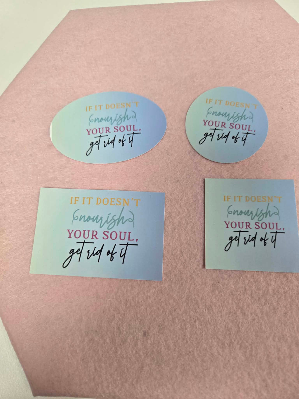 Examples of stickers that were printed by Jennnayyy's.