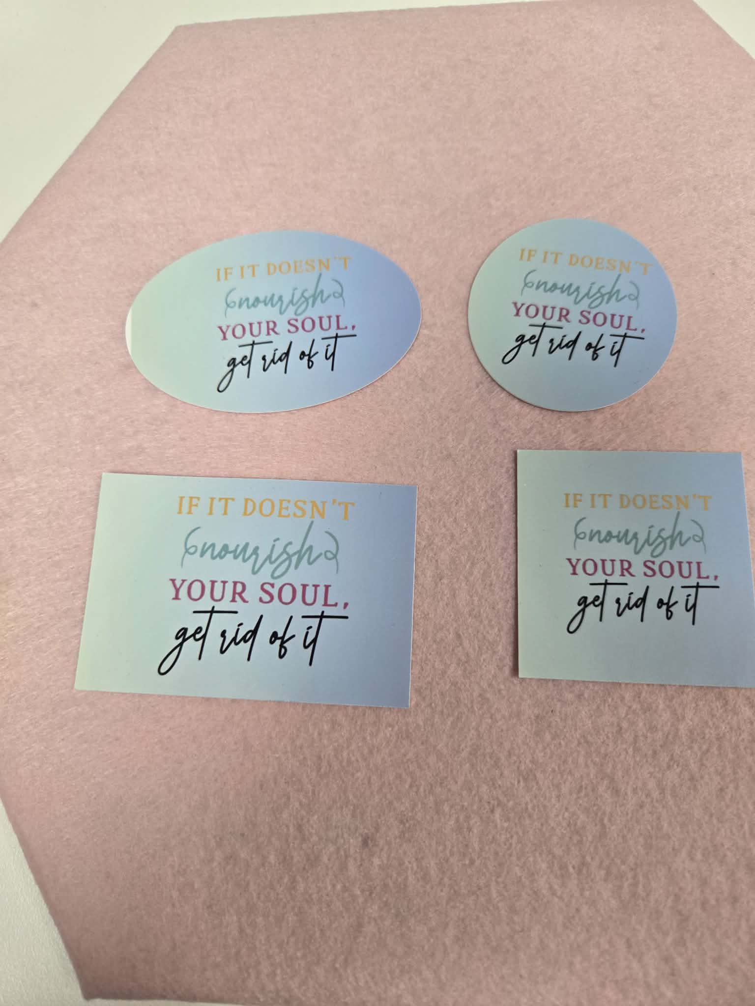 Examples of stickers that were printed by Jennnayyy's.